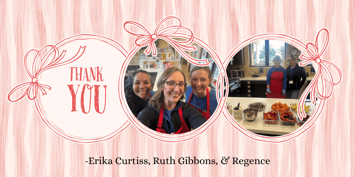 2026 Volunteer Spotlight - Erika, Ruth, and Regence