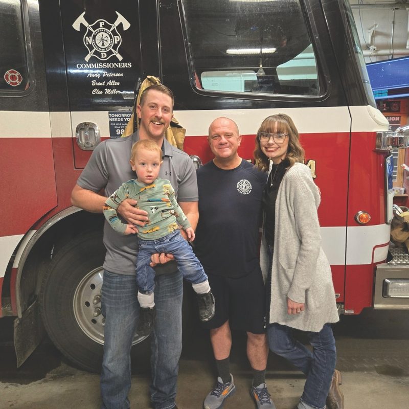 Ray Family in Front of Firetruck