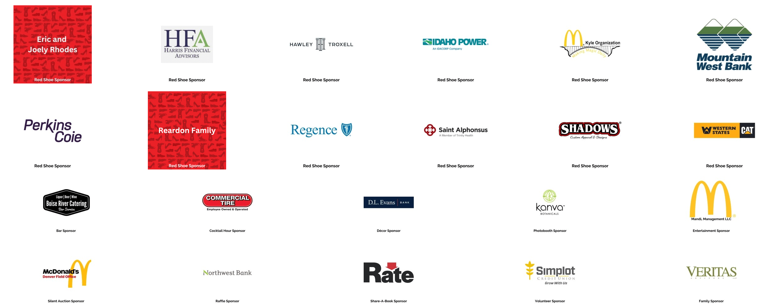 Red Shoe Sponsors