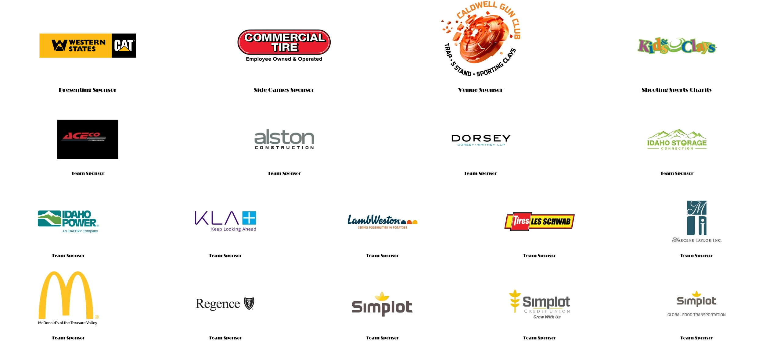 Sporting Clays Sponsors
