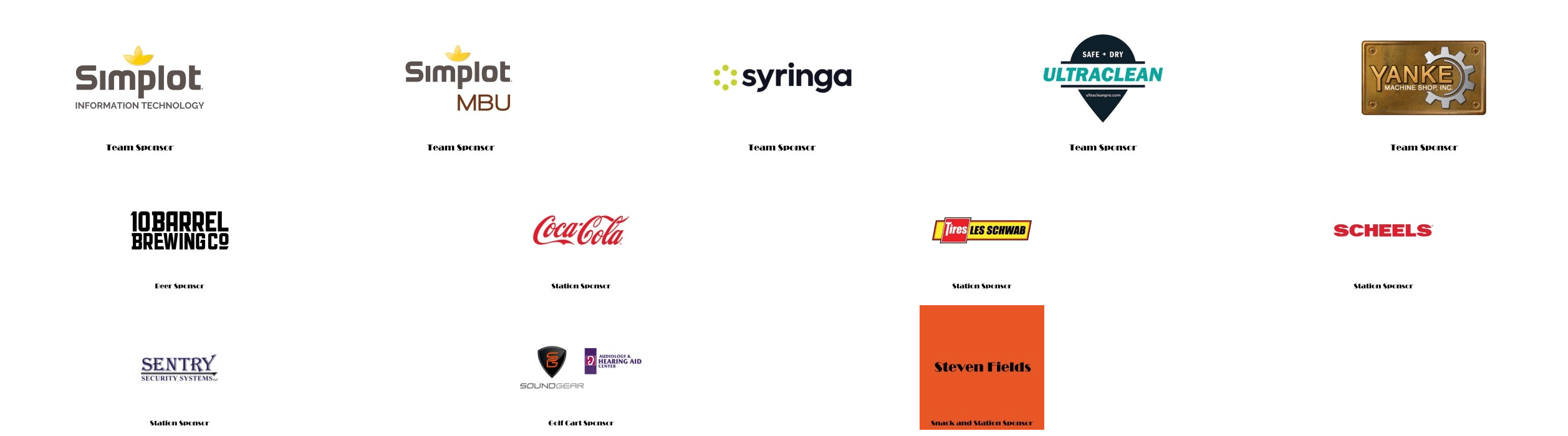 Sporting Clays Sponsors