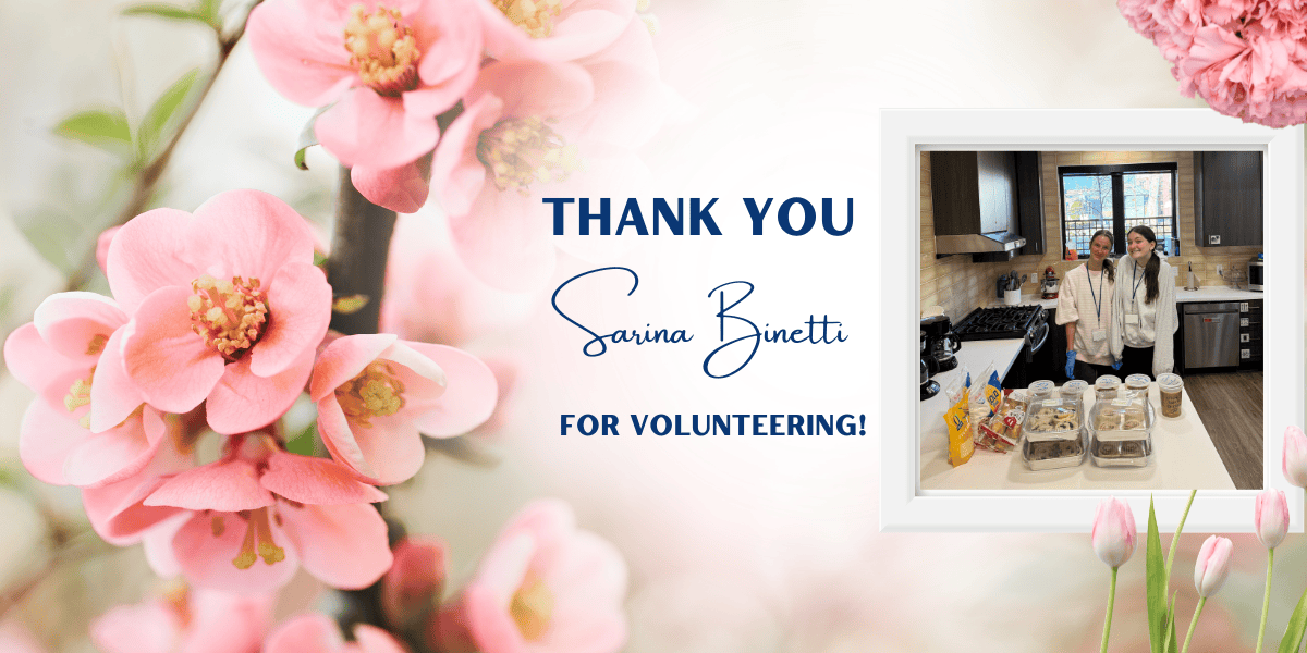 2026 Volunteer Spotlight - Sarina Binetti