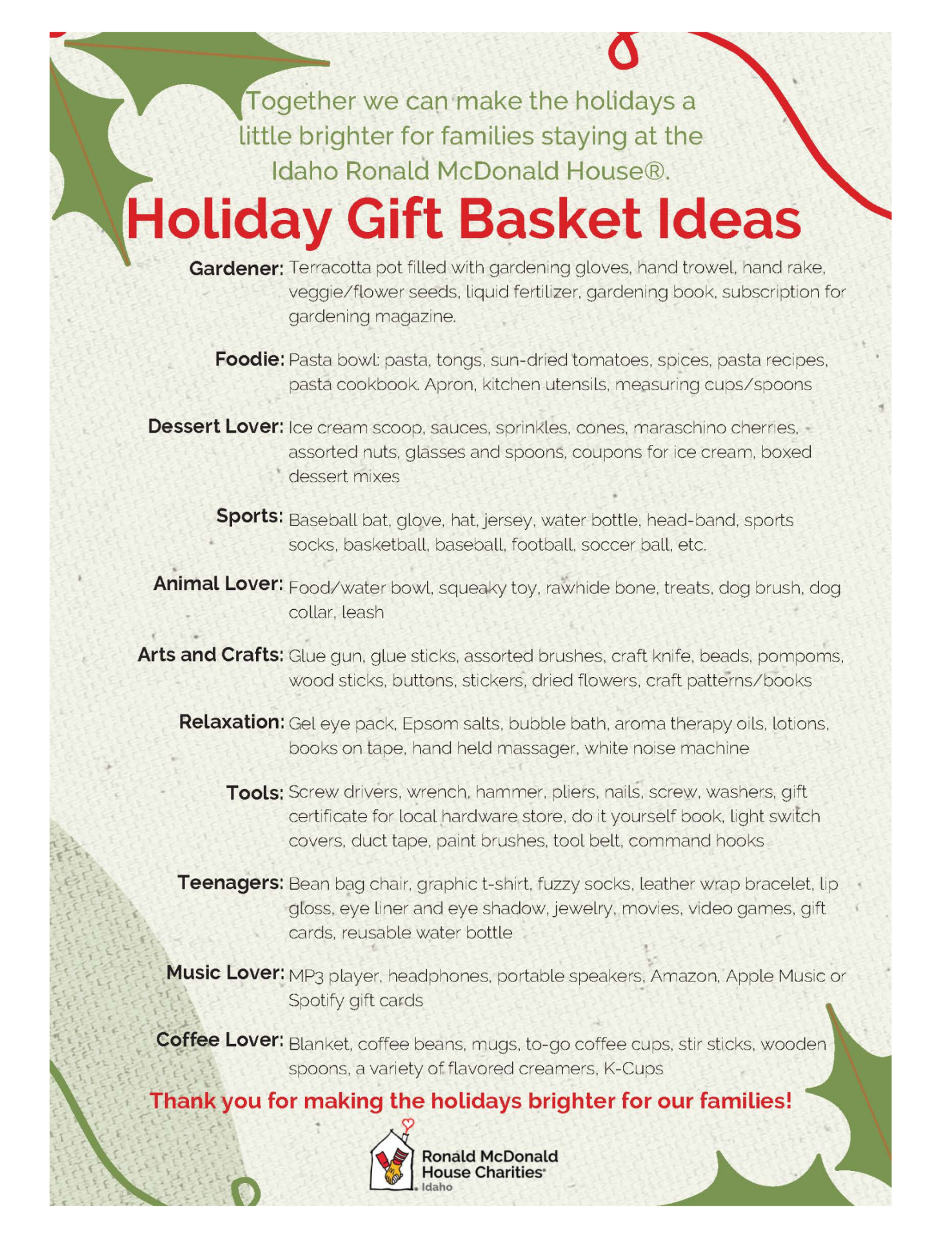 Holiday Gift Basket Ideas 2022