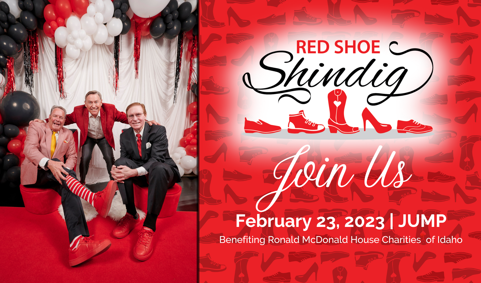 2023 Red Shoe Shindig Website Header
