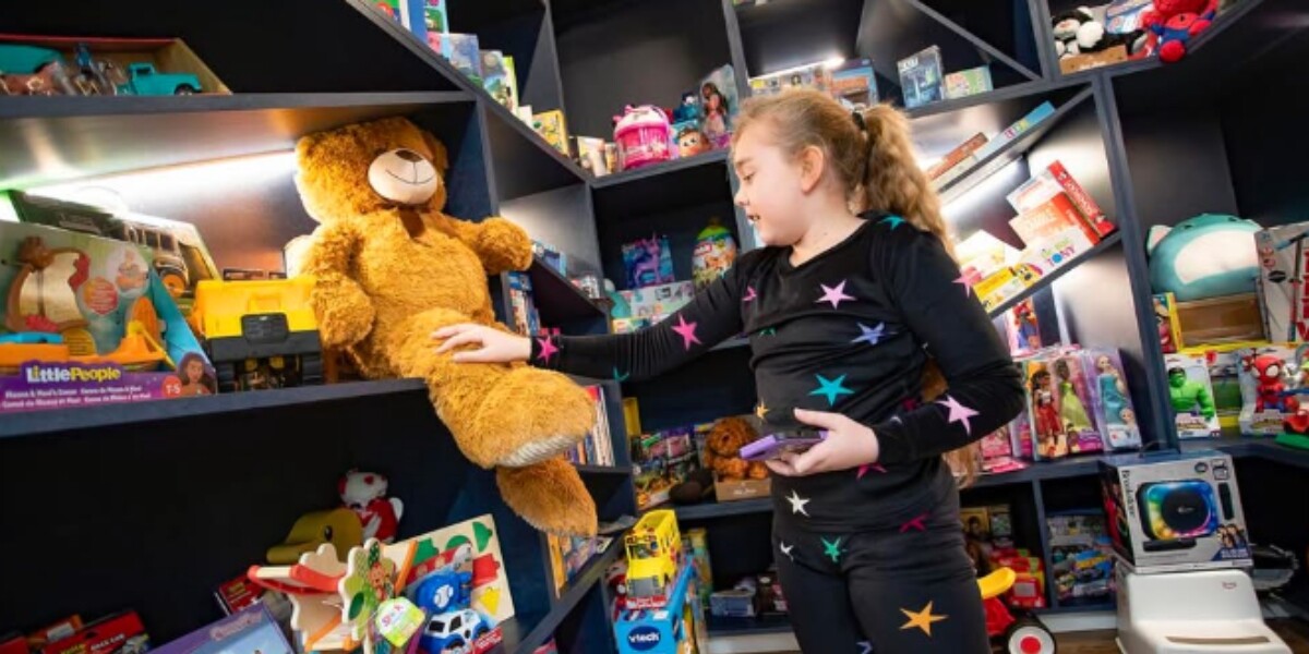 Young Girl in Secret Toy Closet